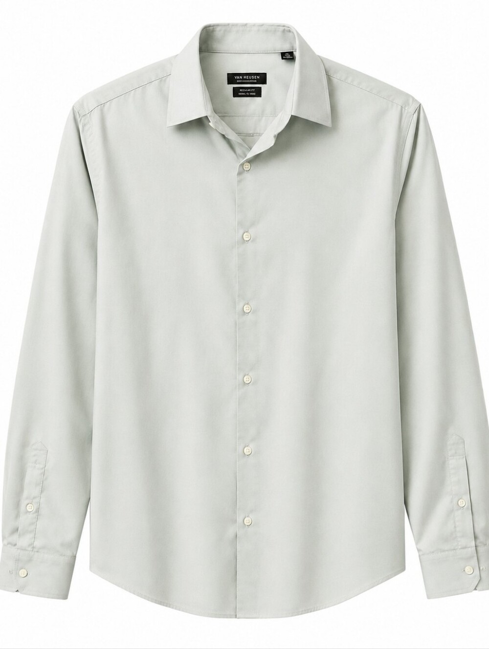 Van Heusen Men's Pale Mint Button-Down Dress Shirt Extra Slim 16.5 L/G